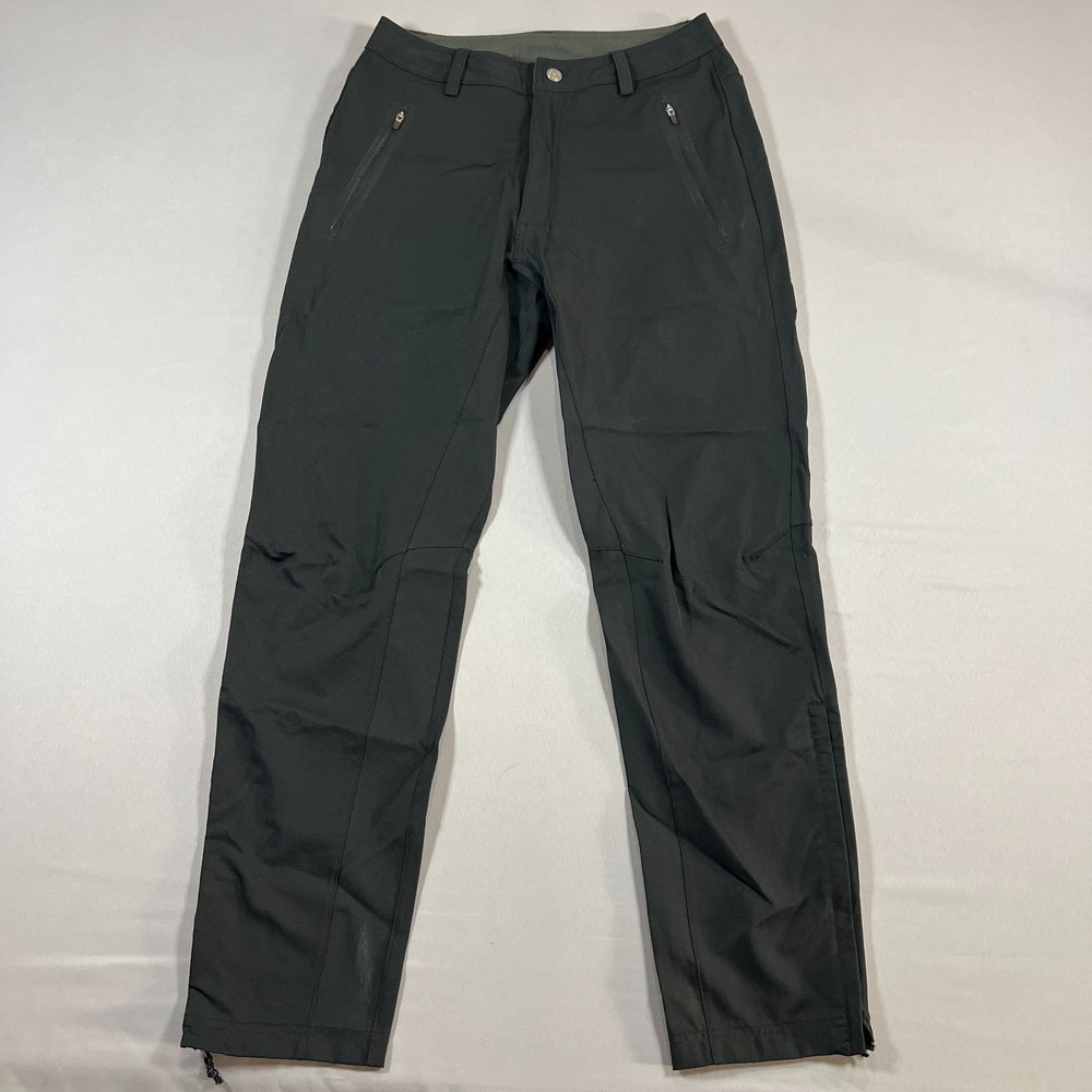 Rei Hiking Pants Womens 8 Black Nylon Stretch Mid Rise Outdoor Water Repellent